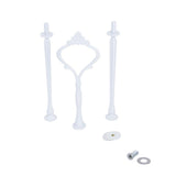 Maxbell 4x3 Tier Crown Cake Cupcake Plate Stand Handle Fitting - White
