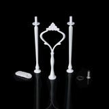 Maxbell 4x3 Tier Crown Cake Cupcake Plate Stand Handle Fitting - White