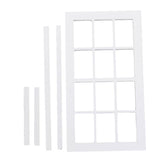 Maxbell 1:12 Scale Dolls House Miniature Wooden 12 pane Window Frame White