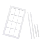 Maxbell 1:12 Scale Dolls House Miniature Wooden 12 pane Window Frame White