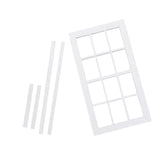 Maxbell 20x1:12 Scale Dolls House Miniature Wooden 12 pane Window Frame White