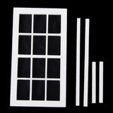 Maxbell 9x1:12 Scale Dolls House Miniature Wooden 12 pane Window Frame White