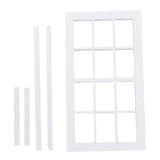 Maxbell 9x1:12 Scale Dolls House Miniature Wooden 12 pane Window Frame White