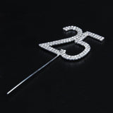 Maxbell Rhinestone Crystal LOVE HEART + 25 25th Birthday Anniversary Number Cake Topper