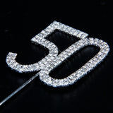 Maxbell Double Heart Cake Topper Crystal for Wedding Decor+50th Anniversary Birthday New