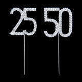 Maxbell Double Heart Cake Topper Crystal for Wedding Decor+50th Anniversary Birthday New