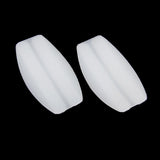 Maxbell 2pairs Women's Silicone Bra Straps Cushions Non-slip Shoulder Pads Nude + White
