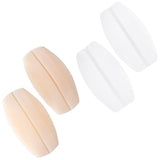 Maxbell 2pairs Women's Silicone Bra Straps Cushions Non-slip Shoulder Pads Nude + White