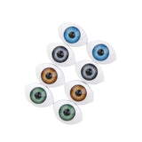 Maxbell 8pcs 12mm Iris Oval Hollow Plastic Doll Dollfie Eyes Eyeballs