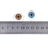 Maxbell 8pcs 12mm Iris Oval Hollow Plastic Doll Dollfie Eyes Eyeballs
