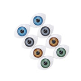 Maxbell 8pcs 12mm Iris Oval Hollow Plastic Doll Dollfie Eyes Eyeballs