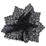 Maxbell 4x3 Yard 19cm Wide Black Eyelash Lace Trim DIY Sewing Applique