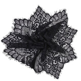 Maxbell 4x3 Yard 19cm Wide Black Eyelash Lace Trim DIY Sewing Applique