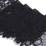 Maxbell 2x3YDS Eyelash Fringe Floral Lace Trim Wedding Doll Dress DIY Sewing Craft BLACK