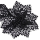 Maxbell 4x3 Yard 19cm Wide Black Eyelash Lace Trim DIY Sewing Applique