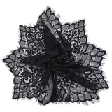 Maxbell 4x3 Yard 19cm Wide Black Eyelash Lace Trim DIY Sewing Applique
