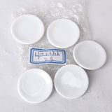 Maxbell 4x5 pcs 1/12 Dollhouse Miniature White Porcelain Dish Plate
