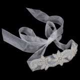 Maxbell Dress Gown SASH Pearl Beaded Waist Belt White Wrist Corsage Flower Wedding Prom