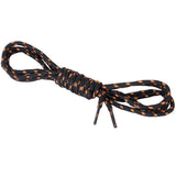 1 Pair 47 inch Round Shoe Laces Shoelaces Hiking Sports Sneakers Boots Strings Orange Dots Black