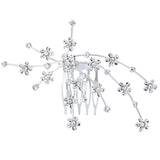 Maxbell Bridal Wedding Prom Crystal Rhinestone Necklace & Earring + Hair Comb Tiara Set