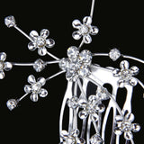 Maxbell Bridal Wedding Prom Crystal Rhinestone Necklace & Earring + Hair Comb Tiara Set