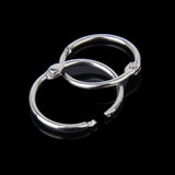 Maxbell 20 Split Hinged Rings Snap Looseleaf Binder Key Ring Scrapbook Crafts 25mm 15mm