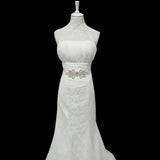 Maxbell Bridal Party Dress Gown SASH Waist Belt White Wrist Corsage Flower Wedding Prom