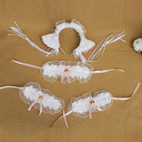 Maxbell 2 Set Fancy Dress Cat Maid Cosplay Set Ears Headband Collar Cuffs Party Costume