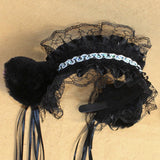 Maxbell 2 Set Fancy Dress Cat Maid Cosplay Set Ears Headband Collar Cuffs Party Costume