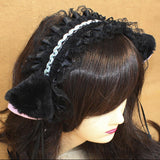 Maxbell 2 Set Fancy Dress Cat Maid Cosplay Set Ears Headband Collar Cuffs Party Costume
