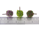 Maxbell 8x30pcs Mixed 3 colors Flower Model Train Trees Ball Shaped Scenery 1/100
