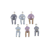 Maxbell 50x100x Painted Model Train Seated People Passengers Figures 1:100 TT Scale