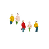 Maxbell 50x100x Painted Model Train Seated People Passengers Figures 1:100 TT Scale