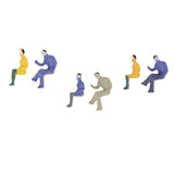 Maxbell 50x100x Painted Model Train Seated People Passengers Figures 1:100 TT Scale