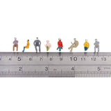 Maxbell 15x100x Painted Model Train Seated People Passengers Figures 1:100 TT Scale