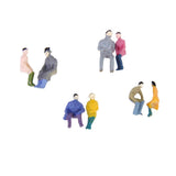 Maxbell 15x50pcs Painted Model Train Seated People Passengers Figures 1:87 HO Scale