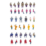 Maxbell 40x50pcs Painted Model Train Seated People Passengers Figures 1:87 HO Scale