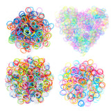 Maxbell Pack of 600 Mixed Colorful Rubber Bands w/ 24 Clips for DIY Loom Bracelet