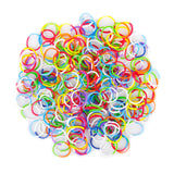 Maxbell Pack of 600 Mixed Colorful Rubber Bands w/ 24 Clips for DIY Loom Bracelet