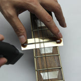 Maxbell 2Pcs Silver Guitar Fret fingerboard Protector & Steel String Action Ruler Gauge