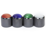 Maxbell 3pcs Volume Tone Control Knob for Electric Guitar - Black with White Top