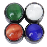 Maxbell 3pcs Volume Tone Control Knob for Electric Guitar - Black with White Top