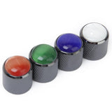 Maxbell 3pcs Volume Tone Control Knob for Electric Guitar - Black with White Top