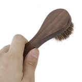 Maxbell 4xWooden Long Handle Brushes Bristle Horse Hair Shoe Boot Polish Applicator Polish Dauber