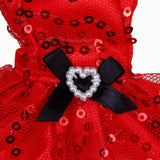 Maxbell Red Sequins Dress Strapless Gown for 12inch Doll Bridal Wedding Party Favor