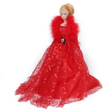 Maxbell Red Sequins Dress Strapless Gown for 12inch Doll Bridal Wedding Party Favor