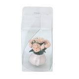 Maxbell Mini Light Pink Carnation Rose Flower Plant w/ Ceramics for 1:12 Dollhouse