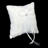 Maxbell White Lace Embellished Wedding Ring Pillow Cushion 15cmx15cm+1/12 Dollhouse Miniature Exterior Solid Wooden Door w/ Steeple Top+White Toss Garter With Ribbon - Wedding Party Supplies