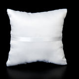 Maxbell White Lace Embellished Wedding Ring Pillow Cushion 15cmx15cm+1/12 Dollhouse Miniature Exterior Solid Wooden Door w/ Steeple Top+White Toss Garter With Ribbon - Wedding Party Supplies