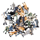 Maxbell 20x25Pcs Painted Railroad Worker People with Tools 1/87 Scale Scenery Accs